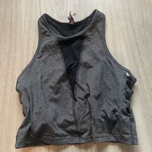 Women's Gray Sleeveless Top